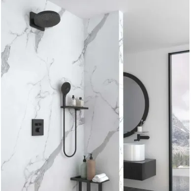 Душевая система Vincea Inspire VSFW-3I21MT1RMB встраиваемая термостатическая, двухрежимная, чёрная матовая 0