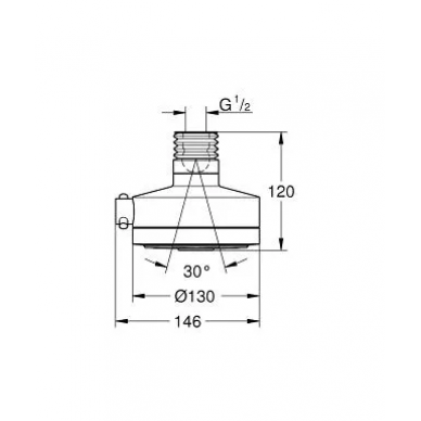 Верхний душ Grohe Relexa Deluxe 130 (27530000) (130 мм) 1