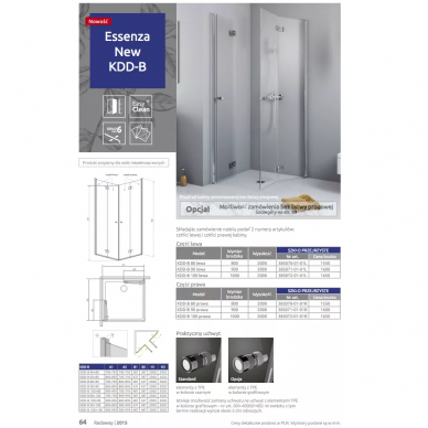 Правая часть душевой кабины Radaway Essenza (385072-01-01R) (100 см) (R) 5
