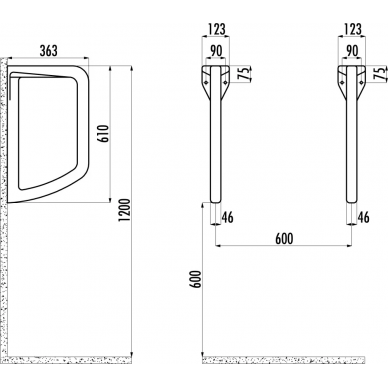 Перегородка для писсуара Creavit (TP660/TP660-00CB00E-0000) 1