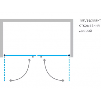 Душевая дверь Koller Pool Aqua Line (ND90G) 90х190 см, матовое стекло 7