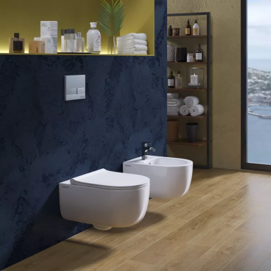Унитаз подвесной Berges EGO XL (082118) безободковый, с микролифтом, белый 5