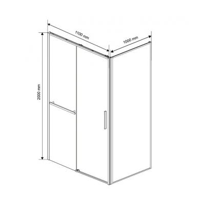 Душевой уголок Vincea Slim Soft (VSR-1SS1011CLB) 110х100х200 см, профиль черный/стекло прозрачное 9