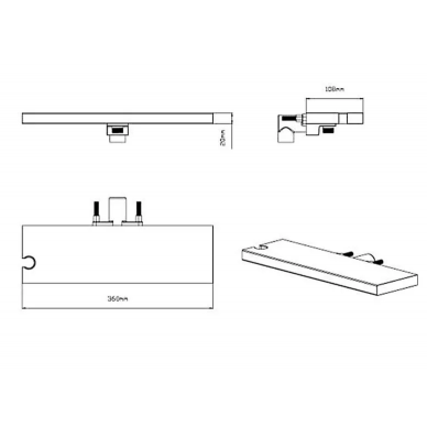 Душевая система Vincea (VSFW-4211RCH) встраиваемая двухрежимная, хром 11