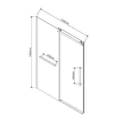 Душевая дверь Vincea Сomo Soft (VDS-1CS110CL) 110x195 см, профиль хром/стекло прозрачное 6
