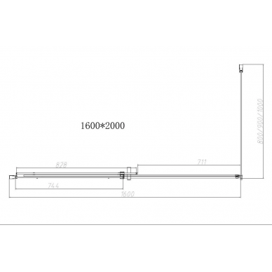 Душевой уголок Vincea Dice (VSR-4D1016CL) 160х100х200 см, профиль хром/стекло прозрачное 2