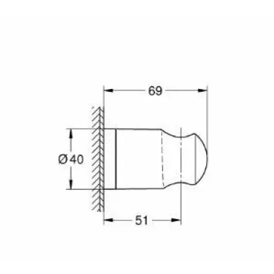 Держатель ручного душа Grohe Vitalio Universal 27958000 хром 1
