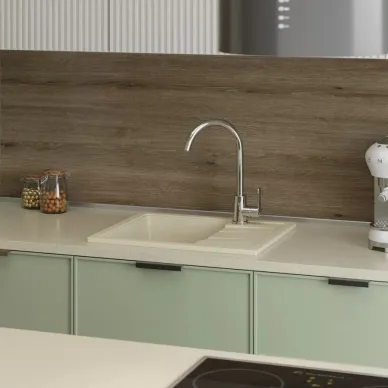 Мойка кухонная Teymi Hanna T120111 57x47 см, мраморный, бежевый матовый 6