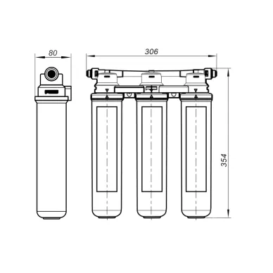 Смеситель для кухни Lemark Ursus LM7261BL085 + Фильтр BASIC для очистки воды от хлора и вредных примесей 5