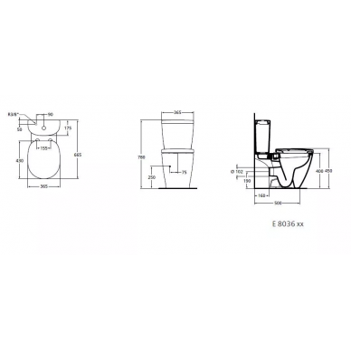 Чаша для напольного унитаза Ideal Standard Connect AquaBlade (E042901) 8
