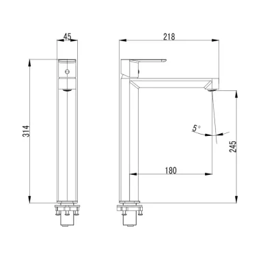Смеситель для раковины AQUAme Parma AQM6614CR хром 5