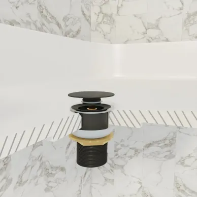 Сливной набор для раковины Teymi Solli T140206 без перелива, click-clack, графит матовый 5