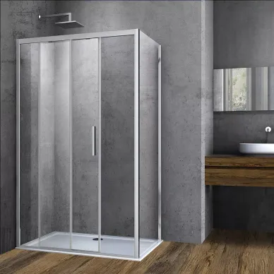 Душевой уголок Vincea Soft (VSR-3SO1014CL) 140х100х195 см, профиль хром/стекло прозрачное 4