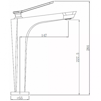 Смеситель для раковины Comforty FC088B-CMT, высокий, черный матовый 8