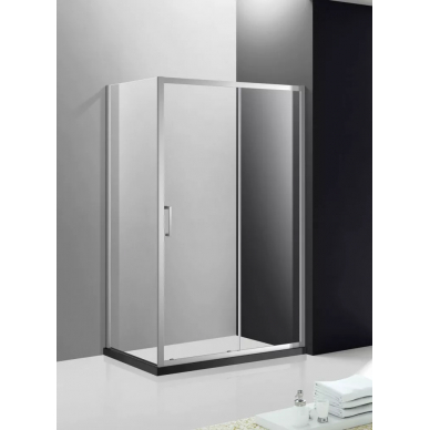 Душевой уголок Cezares Molveno (MOLVENO-AH-11-160/100-C-Cr-IV) профиль хром/стекло прозрачное 0