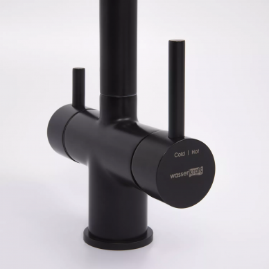 Смеситель для кухни Wasserkraft (A8367) под фильтр, черный Soft-touch 12