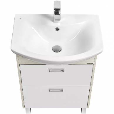 Тумба для ванной Aquaton Бекка PRO (1A196601BAC20)  белый/дуб сомерсет, 60см 2