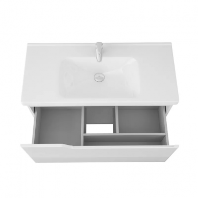 Тумба для ванной OWL 1975 Hella (OW24.06.00) (96.6 см) белый лак 6