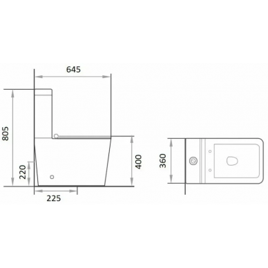 Унитаз-компакт Orange (C06-000w), сиденье с микролифтом 6