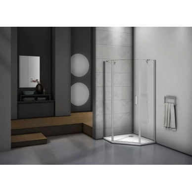 Душевой уголок Good Door Mokka PNT-100-C-WE (100x100) профиль белый/стекло прозрачное 0