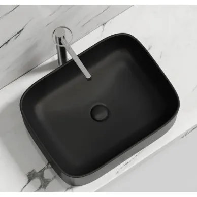 Раковина накладная Ceramicanova Element (CN6052MB) (50.5 см) черная матовая 5