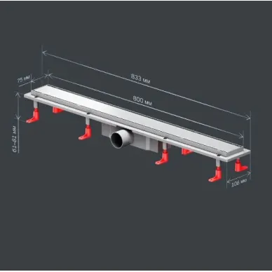 Душевой лоток Am.Pm PrimeFlow (W02SC-U11-080-04BM) (800мм) универсальный затвор Tile 5