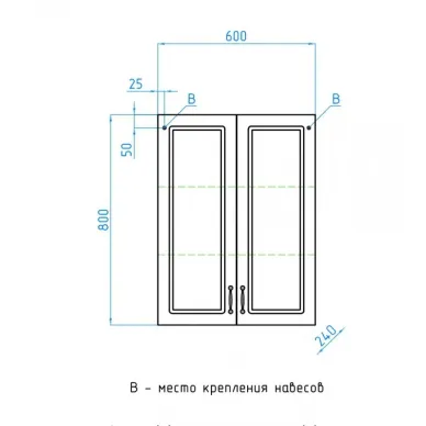 Подвесной шкаф Style Line Олеандр 2 ЛС-00000407 60 см, рельеф пастель 5