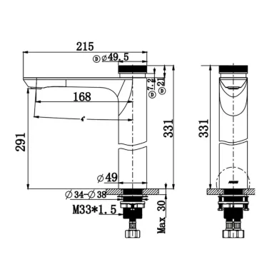 Смеситель для раковины Arrow AMP11872-1CP хром 6