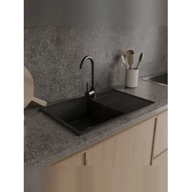 Мойка для кухни Teymi Hanna Smart T120116 74х48 черная матовая 9