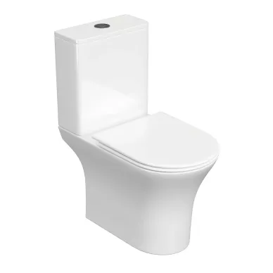 Унитаз напольный Aquatek Optima AQ4412-00 безободковый, с сиденьем микролифт 0