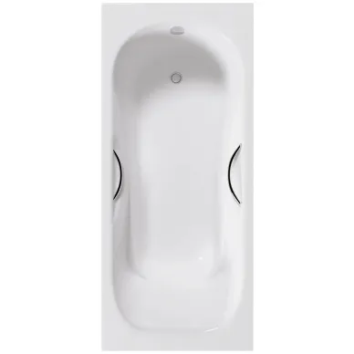 Ванна чугунная Delice Malibu DLR230608R-AS 170х70 см, с антискользящим покрытием, с отверстиями под ручки 2