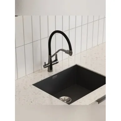 Смеситель для кухни Teymi Solli T10271 оружейная сталь/чёрный 8