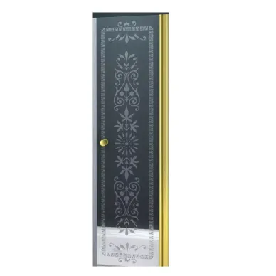 Душевая дверь Cezares Royal Palace B12 (100 см) (60+40) прозрачное стекло с матовым узором (золото) 1
