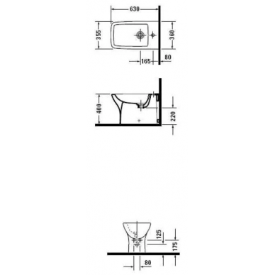 Биде напольное Duravit PuraVida (224710) 1