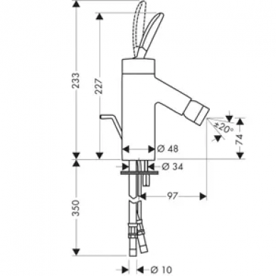 Смеситель для биде Hansgrohe Axor Starck (10200000) 1