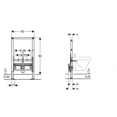 Инсталляция для подвесного биде Geberit Duofix (111.524.00.1) 1