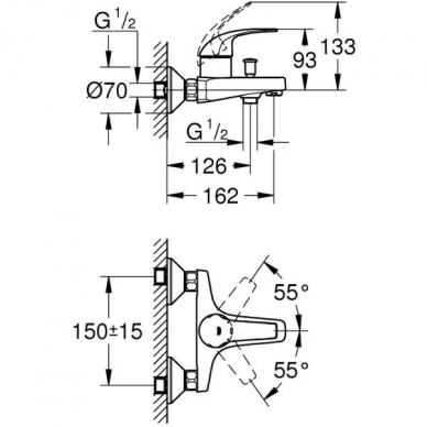 Комплект для ванны Grohe BauCurve (119760) 3 в 1 6