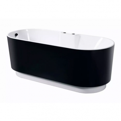 Акриловая ванна Orans NL (BT-NL601-FTSH Black) (175x75) черная отделка 0