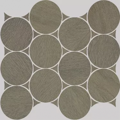 Nanoshiba Brown Natural Mosaico Circle 30.07x34.84 0