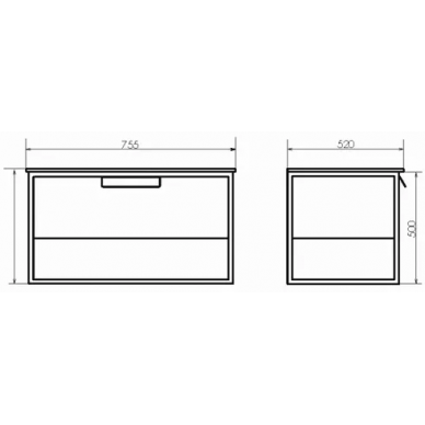 Тумба для ванной Comforty Бонн 75 (75.5x50x52 см), дуб дымчатый 9