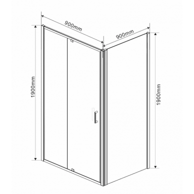 Душевой уголок Vincea Intra (VSR-1I809090CL) 90x90х190 см, профиль хром/стекло прозрачное 5