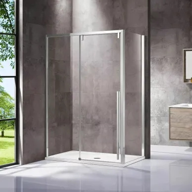 Душевой уголок Vincea Lugano (VSR-1L8013CL-1) 130х80х190 см, профиль хром/стекло прозрачное 5
