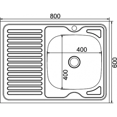 Мойка кухонная Mixline ML (527971) крыло слева 1