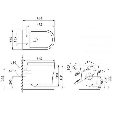 Чаша подвесного унитаза BelBagno Ancona (BB1224CHR-SM) 5