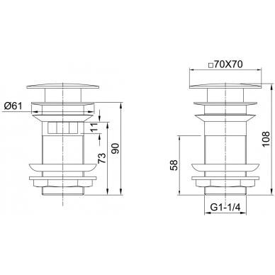 Донный клапан Allen Brau Infinity (5.21026-00) с переливом, хром 1