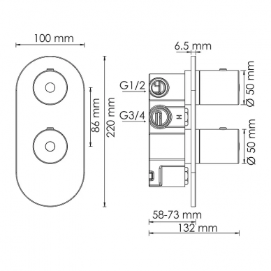 Душевая система Wasserkraft Donau (A14229) хром 13