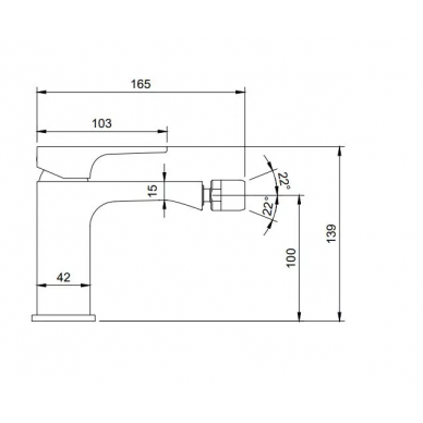 Смеситель для биде Villeroy & Boch Architectura Square (TVB12500100076) золотой сатинированный 8