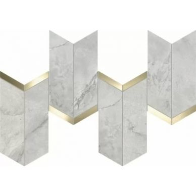 AF8Z Marvel Grey Cloud  Mosaico Chevron Lappato 19,2x46,3 0