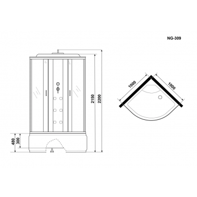 Душевая кабина Niagara Ultra (NG-309-01) 100х100х220 8