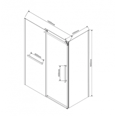 Душевой уголок Vincea Como Soft (VSR-1CS1014CLB) 140х100х195 см, профиль черный/стекло прозрачное 10